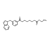 结构式 CAS# 898761-23-4, 乙基8-[3-(1H-吲哚-1-基甲基)苯基]-8-氧代辛酸酯