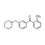 结构式 CAS# 898762-72-6, (2-甲基苯基)[3-(4-硫代吗啉基甲基)苯基]甲酮