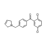 structure of CAS# 898764-67-5, (2,5-Dichlorophenyl)[4-(2,5-dihydro-1H-pyrrol-1-ylmethyl)phenyl]methanone;2,5-dichloro-4'-(3-pyrrolinomethyl) benzophenone