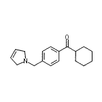 structure of CAS# 898764-87-9, Cyclohexyl[4-(2,5-dihydro-1H-pyrrol-1-ylmethyl)phenyl]methanone;cyclohexyl 4-(3-pyrrolinomethyl)phenyl ketone