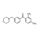structure of CAS# 898765-56-5, (2,4-Dimethylphenyl)[3-(4-morpholinylmethyl)phenyl]methanone;2,4-dimethyl-3'-morpholinomethyl benzophenone