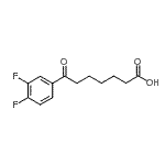 结构式 CAS# 898765-79-2, 7-(3,4-二氟苯基)-7-氧代庚酸