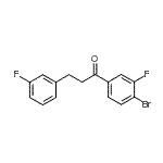 结构式 CAS# 898767-23-2, 1-(4-溴-3-氟苯基)-3-(3-氟苯基)-1-丙酮
