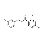 结构式 CAS# 898767-50-5, 1-(2-氯-4-氟苯基)-3-(3-氟苯基)-1-丙酮