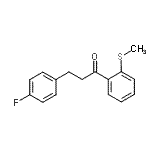 结构式 CAS# 898768-08-6, 3-(4-氟苯基)-1-[2-(甲硫基)苯基]-1-丙酮