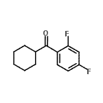 结构式 CAS# 898769-54-5, 环己基(2,4-二氟苯基)甲酮