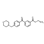 结构式 CAS# 898769-82-9, 乙基3-[4-(4-吗啉基甲基)苯甲酰基]苯甲酸酯