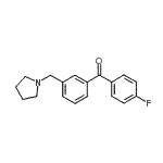 结构式 CAS# 898770-31-5, (4-氟苯基)[3-(1-吡咯烷基甲基)苯基]甲酮