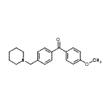 结构式 CAS# 898771-03-4, (4-甲氧基苯基)[4-(1-哌啶基甲基)苯基]甲酮