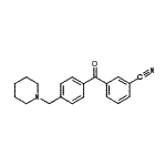 结构式 CAS# 898771-08-9, 3-[4-(1-哌啶基甲基)苯甲酰基]苯甲腈