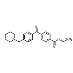 结构式 CAS# 898771-20-5, 乙基4-[4-(1-哌啶基甲基)苯甲酰基]苯甲酸酯