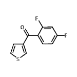结构式 CAS# 898771-60-3, (2,4-二氟苯基)(3-噻吩基)甲酮