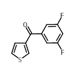 结构式 CAS# 898771-64-7, (3,5-二氟苯基)(3-噻吩基)甲酮