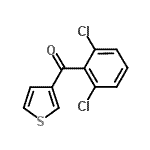结构式 CAS# 898771-68-1, (2,6-二氯苯基)(3-噻吩基)甲酮