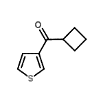 结构式 CAS# 898771-70-5, 环丁基(3-噻吩基)甲酮