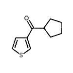 结构式 CAS# 898771-72-7, 环戊基(3-噻吩基)甲酮