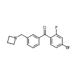 结构式 CAS# 898771-97-6, [3-(1-氮杂环丁基甲基)苯基](4-溴-2-氟苯基)甲酮