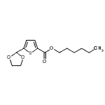 结构式 CAS# 898772-20-8, 己基5-(1,3-二氧戊环-2-基)-2-噻吩羧酸酯