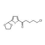 结构式 CAS# 898772-47-9, 5-氯-1-[5-(1,3-二氧戊环-2-基)-2-噻吩基]-1-戊酮