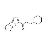 结构式 CAS# 898772-74-2, 3-环己基-1-[5-(1,3-二氧戊环-2-基)-2-噻吩基]-1-丙酮