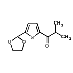 结构式 CAS# 898772-80-0, 1-[5-(1,3-二氧戊环-2-基)-2-噻吩基]-2-甲基-1-丙酮