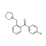 structure of CAS# 898774-55-5, (4-Fluorophenyl)[2-(1-pyrrolidinylmethyl)phenyl]methanone;4'-fluoro-2-pyrrolidinomethyl benzophenone