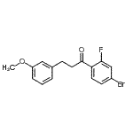 结构式 CAS# 898775-02-5, 1-(4-溴-2-氟苯基)-3-(3-甲氧基苯基)-1-丙酮
