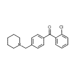 structure of CAS# 898775-26-3, (2-Chlorophenyl)[4-(1-piperidinylmethyl)phenyl]methanone;2-chloro-4'-piperidinomethyl benzophenone