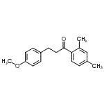 结构式 CAS# 898775-82-1, 1-(2,4-二甲基苯基)-3-(4-甲氧基苯基)-1-丙酮