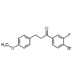 结构式 CAS# 898775-92-3, 1-(4-溴-3-氟苯基)-3-(4-甲氧基苯基)-1-丙酮