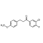 结构式 CAS# 898775-96-7, 1-(3-氯-4-氟苯基)-3-(4-甲氧基苯基)-1-丙酮