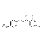 结构式 CAS# 898776-37-9, 1-(2,4-二氟苯基)-3-(4-甲氧基苯基)-1-丙酮