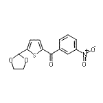 结构式 CAS# 898778-31-9, [5-(1,3-二氧戊环-2-基)-2-噻吩基](3-硝基苯基)甲酮