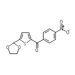 结构式 CAS# 898778-34-2, [5-(1,3-二氧戊环-2-基)-2-噻吩基](4-硝基苯基)甲酮