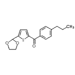 结构式 CAS# 898778-49-9, [5-(1,3-二氧戊环-2-基)-2-噻吩基](4-丙基苯基)甲酮