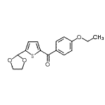结构式 CAS# 898778-61-5, [5-(1,3-二氧戊环-2-基)-2-噻吩基](4-乙氧基苯基)甲酮