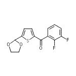 结构式 CAS# 898778-73-9, (2,3-二氟苯基)[5-(1,3-二氧戊环-2-基)-2-噻吩基]甲酮