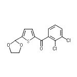 结构式 CAS# 898778-86-4, (2,3-二氯苯基)[5-(1,3-二氧戊环-2-基)-2-噻吩基]甲酮