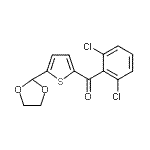 结构式 CAS# 898778-92-2, (2,6-二氯苯基)[5-(1,3-二氧戊环-2-基)-2-噻吩基]甲酮