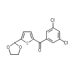 结构式 CAS# 898778-96-6, (3,5-二氯苯基)[5-(1,3-二氧戊环-2-基)-2-噻吩基]甲酮