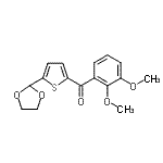 结构式 CAS# 898778-98-8, (2,3-二甲氧基苯基)[5-(1,3-二氧戊环-2-基)-2-噻吩基]甲酮