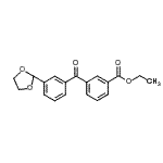 结构式 CAS# 898779-03-8, 乙基3-[3-(1,3-二氧戊环-2-基)苯甲酰基]苯甲酸酯