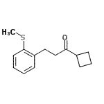 结构式 CAS# 898780-69-3, 1-环丁基-3-[2-(甲硫基)苯基]-1-丙酮