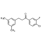 结构式 CAS# 898780-76-2, 1-(4-氯-3-氟苯基)-3-(3,5-二甲基苯基)-1-丙酮