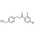 结构式 CAS# 898781-59-4, 1-(4-溴-2-氟苯基)-3-[4-(甲硫基)苯基]-1-丙酮