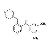 structure of CAS# 898781-92-5, (3,5-Dimethylphenyl)[2-(4-thiomorpholinylmethyl)phenyl]methanone;3,5-dimethyl-2'-thiomorpholinomethyl benzophenone