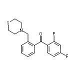 structure of CAS# 898782-41-7, (2,4-Difluorophenyl)[2-(4-thiomorpholinylmethyl)phenyl]methanone;2,4-difluoro-2'-thiomorpholinomethyl benzophenone