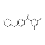structure of CAS# 898783-24-9, (3,5-Difluorophenyl)[4-(4-thiomorpholinylmethyl)phenyl]methanone;3,5-difluoro-4'-thiomorpholinomethyl benzophenone