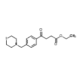 structure of CAS# 898783-36-3, Ethyl 4-oxo-4-[4-(4-thiomorpholinylmethyl)phenyl]butanoate;ethyl 4-oxo-4-[4-(thiomorpholinomethyl)phenyl]butyrate