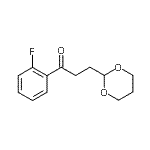 结构式 CAS# 898785-98-3, 3-(1,3-二恶烷-2-基)-1-(2-氟苯基)-1-丙酮